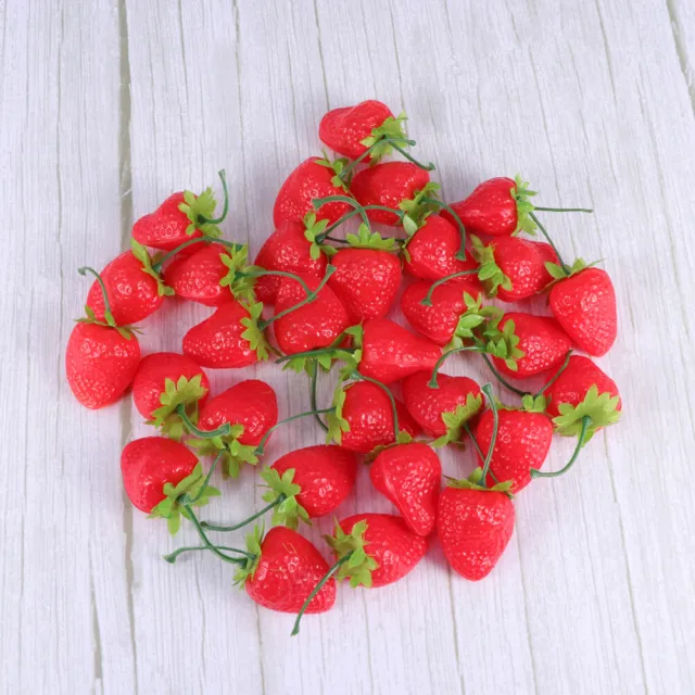 Artificial Fruit Realistic Plastic Strawberries Fake Strawberries