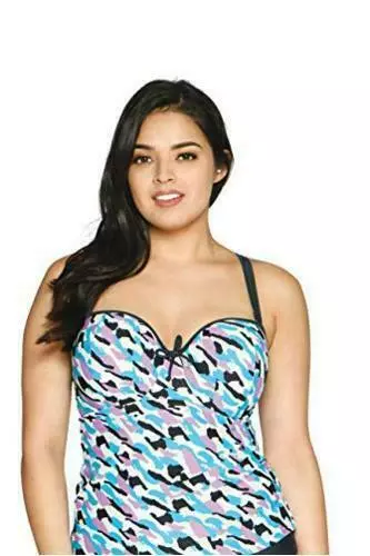 Mélange d'impression Curvy Kate Miami Heat Bandeau Tankini pour femme taille 36J 1285