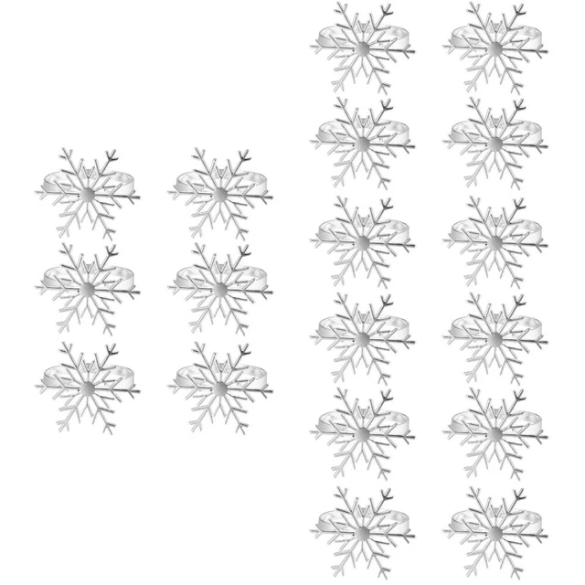 18 Pcs Exquisite Napkin Clips Circle Metal Rings Holder Banquet