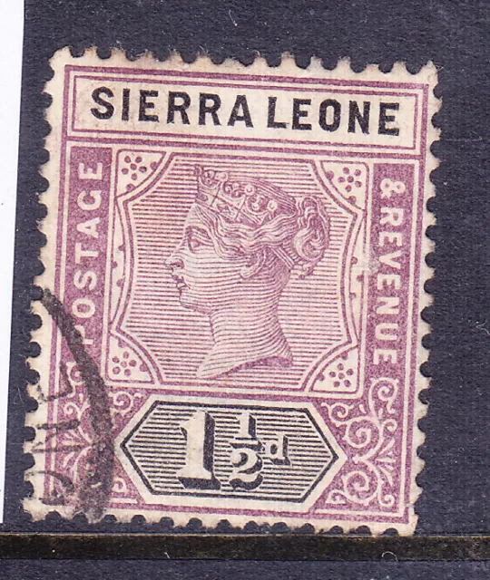 SIERRA LEONE QV 1897 SG43 11/2d dull mauve & black - fine used. Cat £22