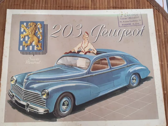 Brochure Automobile Catalogue Publicitaire Peugeot 203 Tres Rare  (2)