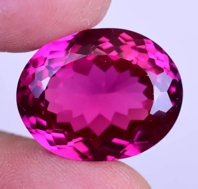 Natural Rhodolite Garnet Raspberry Oval 28.10 Ct Certified Loose Gemstone 2