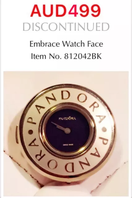 PANDORA EMBRACE WATCH Face 812042BK Very Rare To Find 206.22