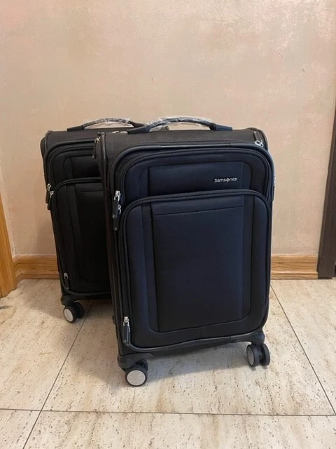 *NEW* Lot of 2 Samsonite Renew 20' Carry On Spinner Softside Black LOCAL PICKUP