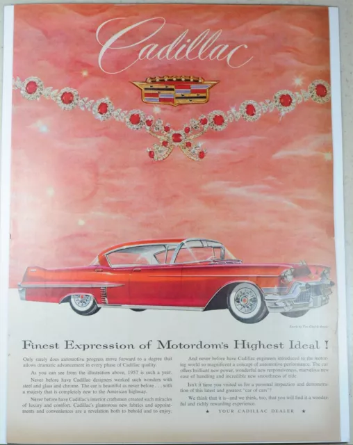 Original Magazine Print Ad 1957 Cadillac