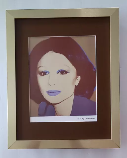 ANDY WARHOL + GORGEOUS 1980's SIGNED + FARAH DIBAH IRAN + PRINT MATTED & FRAMED