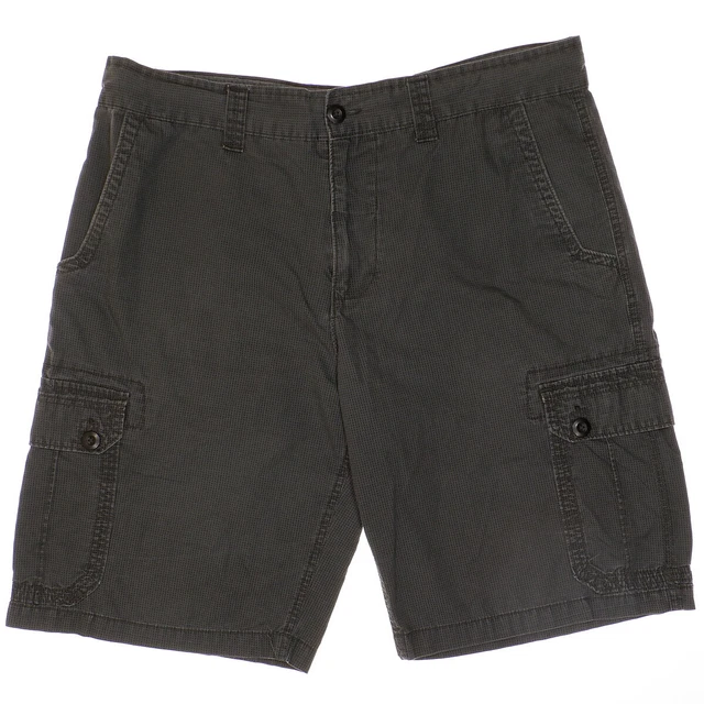 OP Mens Cargo Board Bermuda Shorts Size 38 Dark Gray Pockets Cotton Inseam 10.5