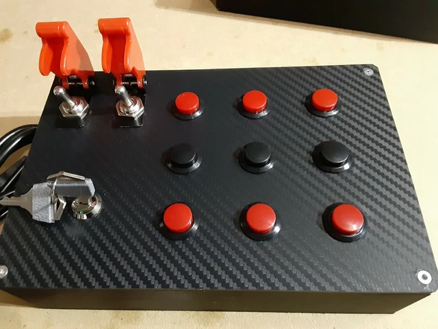 12 FUNCTION SIM Racing, Sim Flight Button and Key Box - Plug and Play ...