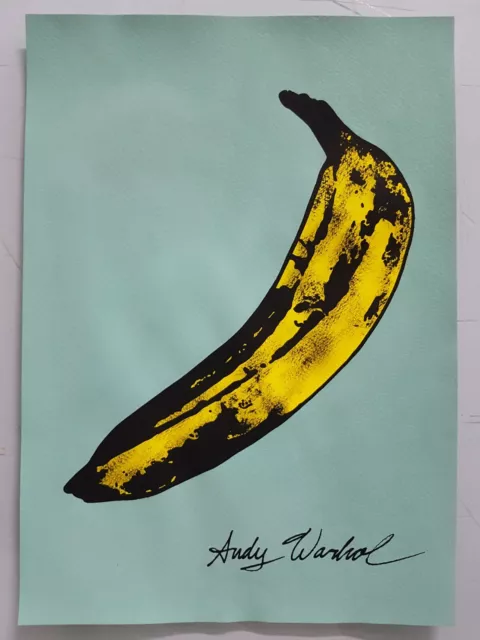 Andy Warhol Hand Signed. 'Banana'. Watercolor On Paper. Pop Art