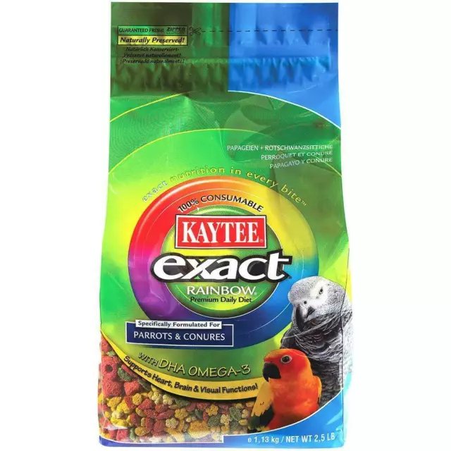 KAYTEE Exact Rainbow Complete Parrot / Conure Food ~ Trial / Sample Pack ~ 50g