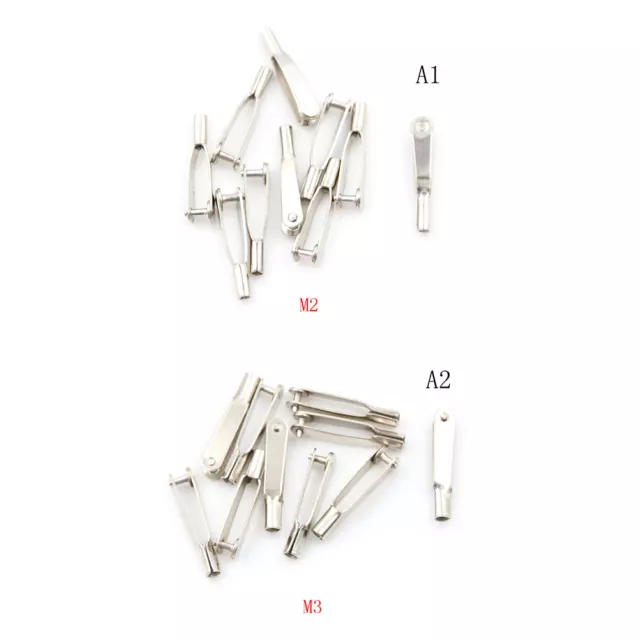 10 Stück M2 / M3 Metall Gabelkopf Spannstangenklemme für RC Flugzeug Auto Boo DF