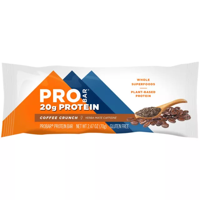 ProBar Protein Bar Coffee Crunch with 55mg of Caffeine Box of 12 20g Protein