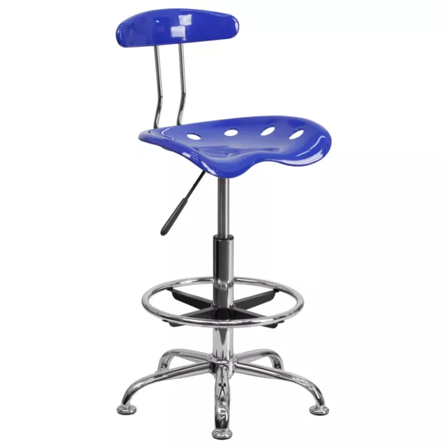 Drafting Rolling Chairs Stool with Tractor Swivel Seat Ergonomic Office Chair