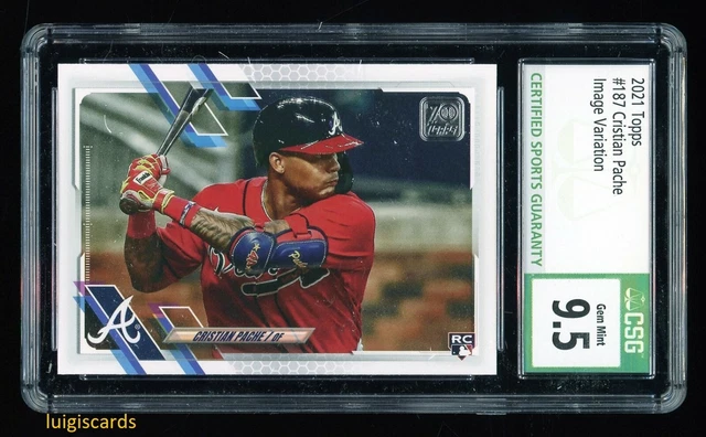 2021 Topps CHRISTIAN PACHE #187 RC SP Image Variation Braves CSG Gem Mint 9.5