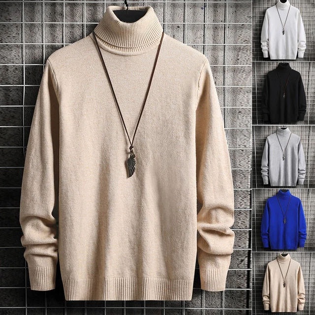Pullover uomo top slim fit maglieria tempo libero uomo inverno