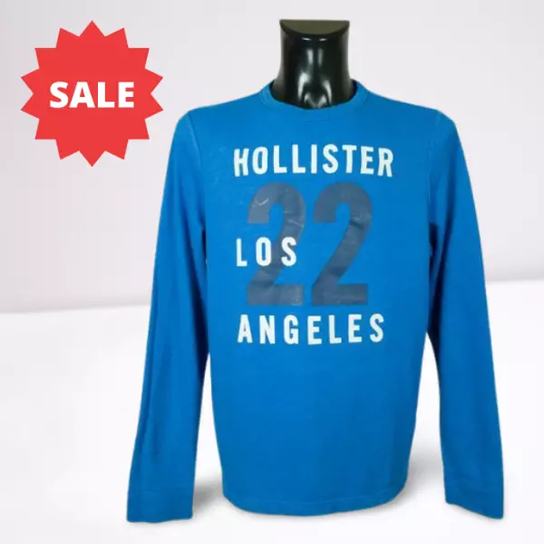 Sweat-shirt haut pour homme Hollister taille ML (LABEL L) gc **