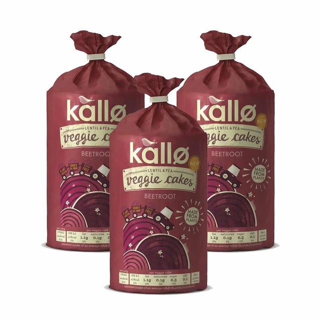 Kallo Barbabietola Verdura Torte 122g (Confezione Di 3)