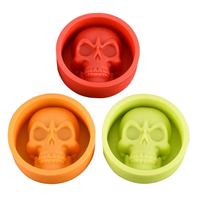 Calavera Pastel Molde Halloween Decoración Hecho a Mano Jabón Panadera Cocina Vajilla para hornear HY#U
