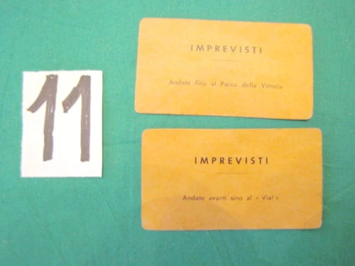GIOCO MONOPOLI VINTAGE in lire 2 CARTE IMPREVISTI n. 11 EUR 13,00 - PicClick IT