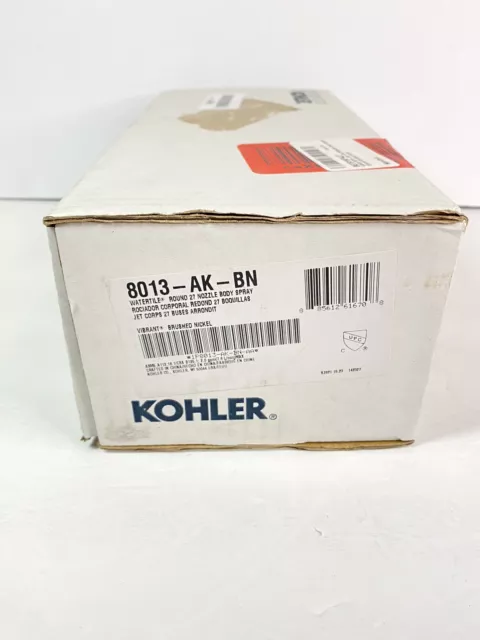 KOHLER K-8013-AK-BN Kohler WaterTile 2 GPM Cuerpo de metal redondo Spray GRIETA MENOR