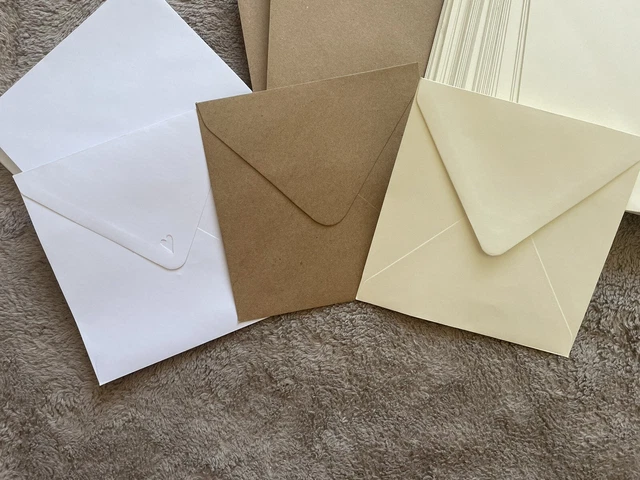 Square Envelopes Suitable Card Making, Scrap Books, Crafts , Birthdays,Weddings