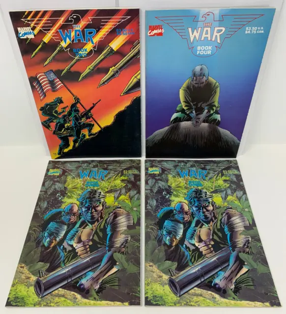 THE WAR (Murray & Morgan) Marvel Comics Graphic Novel Books 2,3,4 LOT 1989 1990