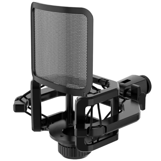 Microphone Shock Mount with Microphone  Windscreen Reduce Noise  Vibration6457