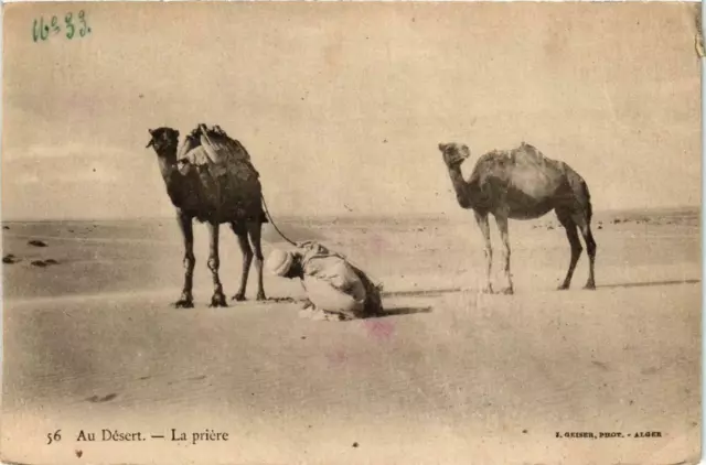 CPA AK Geiser 56 Au Desert.-La prayer ALGERIA (769331)