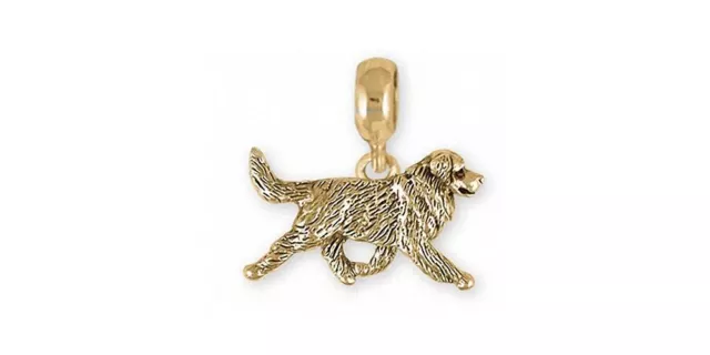 Bernese Mountain Dog Charm Slide Jewelry 14k Gold Handmade Dog Charm Slide BMD32