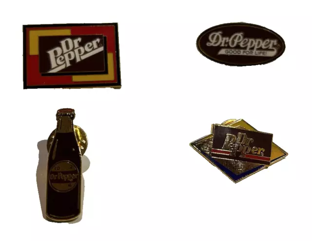 Vintage Dr. Pepper Lapel Pins / Pinback - Lot of FOUR