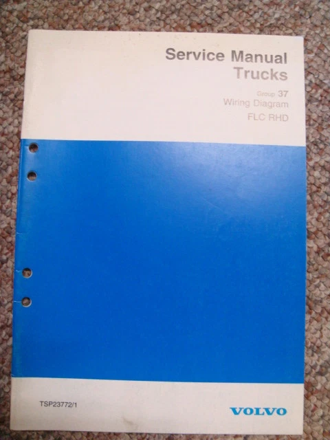 VOLVO TRUCK FLC Wiring Diagram Manual Right Hand Drive Group 37 EUR