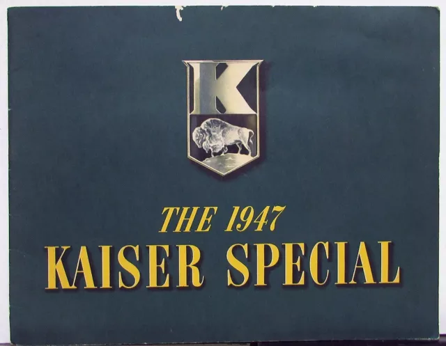 1947 Kaiser Special Color Sales Brochure Original Oversized