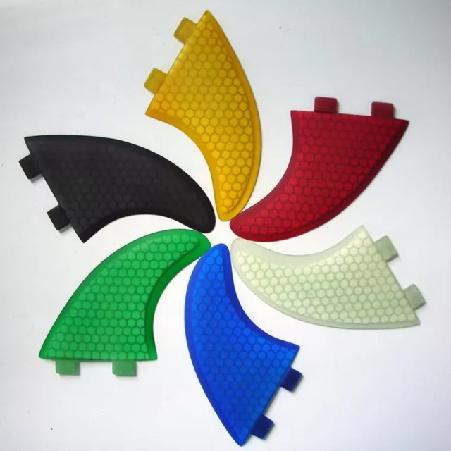 Surfboard Fins FCS fit Quad Set(4) Surfing Fin G5 & GX Quads 6 Colours Honeycomb