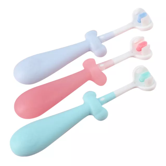 3 Pcs Kids Toothbrush Children Soft Bristles Decorative Manual for Baby