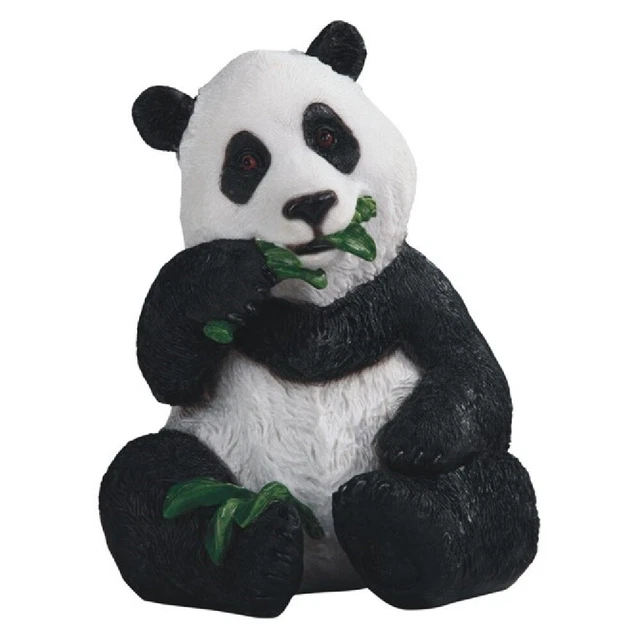 Panda With Bamboo Figurine New