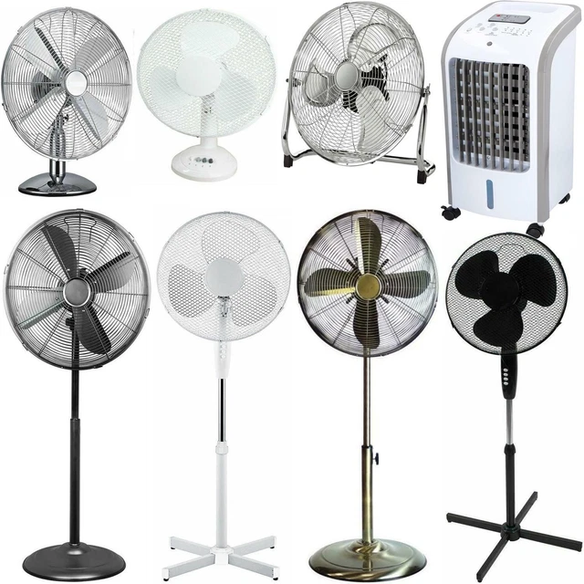 PEDESTAL COOLING FAN Desk Fans Oscillating Stand Standing Home Office 3