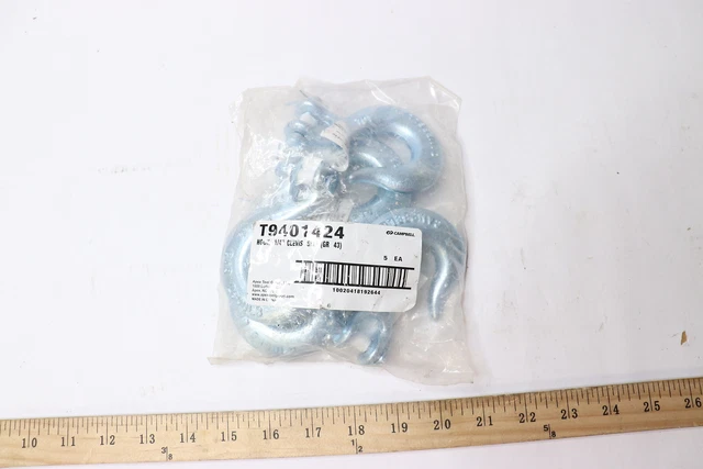 (5-Pk) Campbell Carbon Steel Clevis Slip Hook 43 Gr. 1/4" Trade Size T9401424