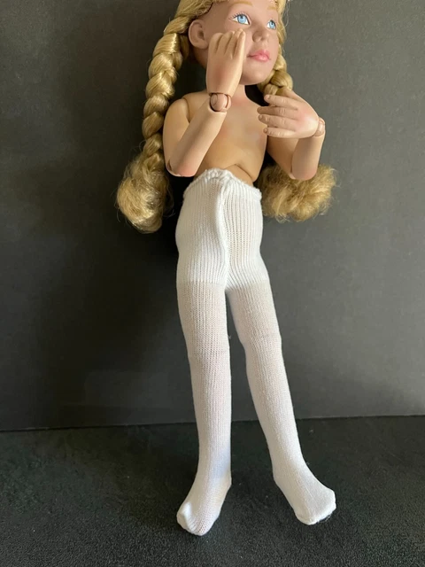 Lot of 4 White Doll Tights for a LeeAnn or LouLou  size doll by D.Bastien