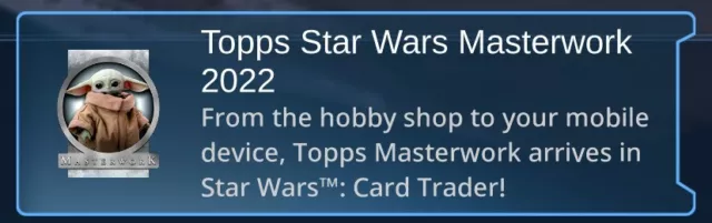 Topps Star Wars Card Trader W1 Masterwork 2022 Rare Uc Base 198 Card Set (No Wb)