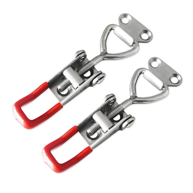 2pcs Toggle Latch Clamp 4001, Adjustable 304 Stainless Steel Pull Hasp...