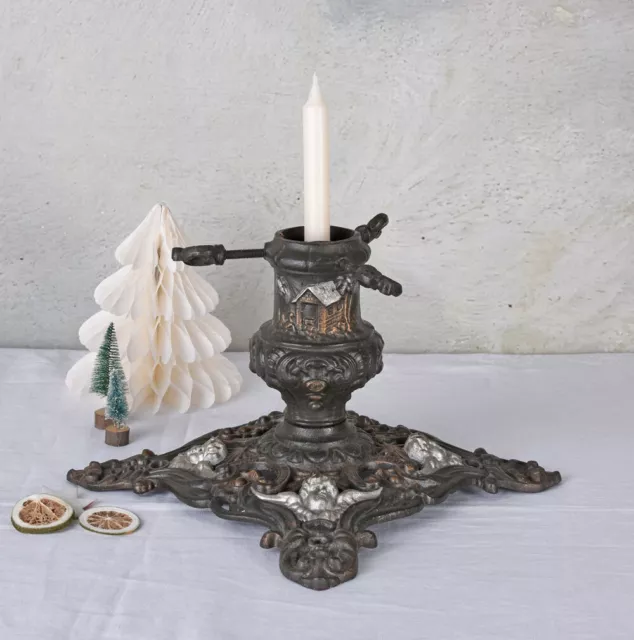 Christbaumständer Antik Weihnachtsbaumständer Gusseisen Tannenbaumständer Shabby 2