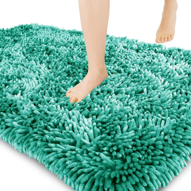 Luxury Chenille Bathroom Rug Mat Extra Soft and Absorbent Shaggy Bath Rugs