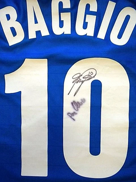 MAGLIA REPLICA BRESCIA BAGGIO AUTOGRAFATA NO MATCH WORN SHIRT