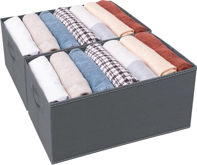Organizer Per Cassetti Gurxi – 6 Pezzi In Feltro Pieghevole, 4 Misure, Per Trucchi, Ufficio, Bagno E Cucina, Grigio Chiaro