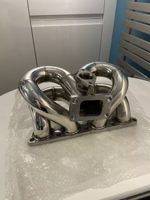 Honda Civic CRX D Series D15 D16 T3 Turbo Ram Horn Polished Exhaust Manifold