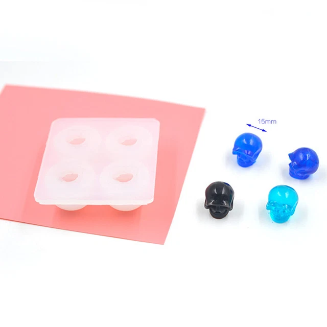 Silikon 3D Schädelkopfform Cabochonform für Harzguss Epoxid DIY Schmuck