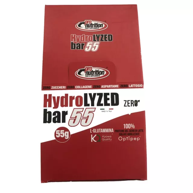 Pronutrition Hydrolyzed Bar 50% 24 Barrette Proteiche Da 55Gr Zero Zuccheri