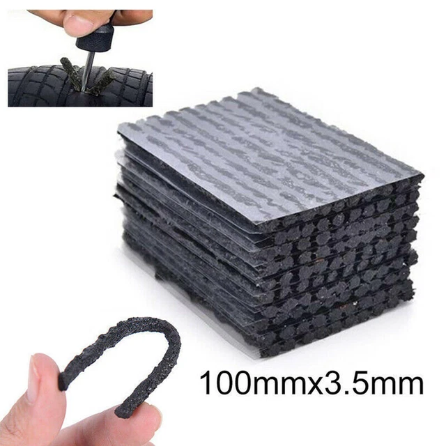 Lot de 50 bandes de réparation de pneus sans chambre à air noires pour vélo,