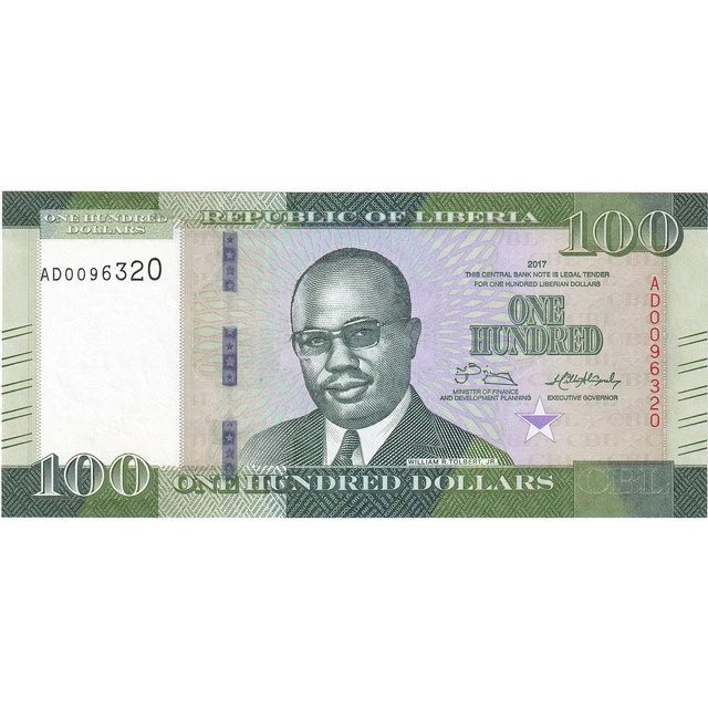 [#247645] Liberia, 100 Dollars, 2017, UNC(65-70)