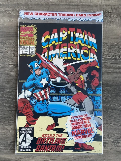 Marvel Comics Captain America Annual #12 1993 Polybag w/ Trading Card FREE SHIP